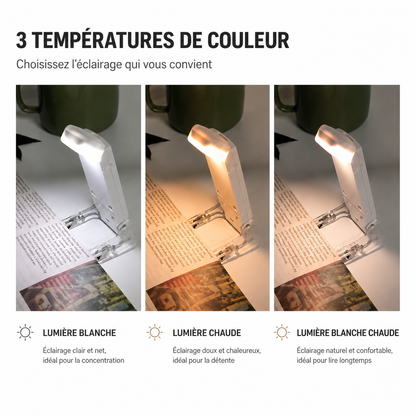 LumiClip - Lampe de lecture LED Rechargeable
